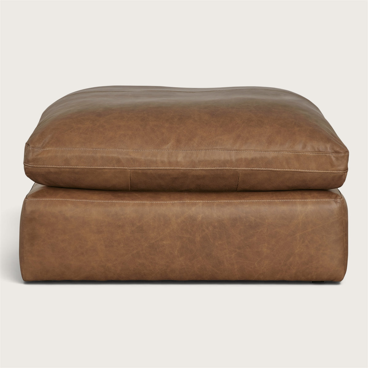 Belvedere Oversized Leather Ottoman