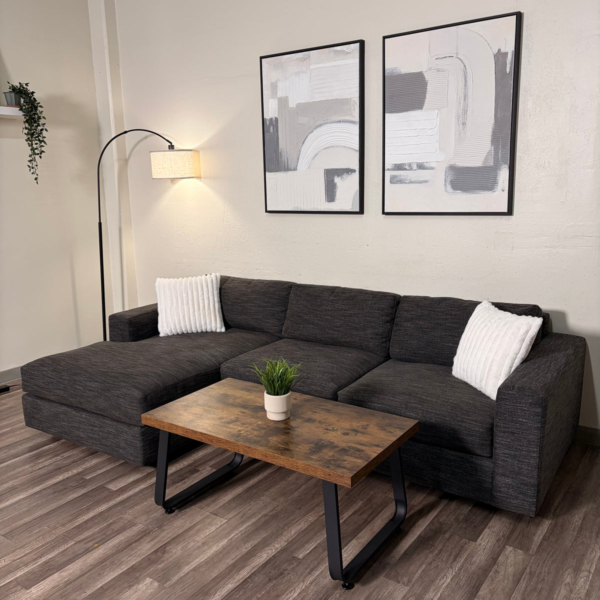 Dark Gray West Elm Sectional