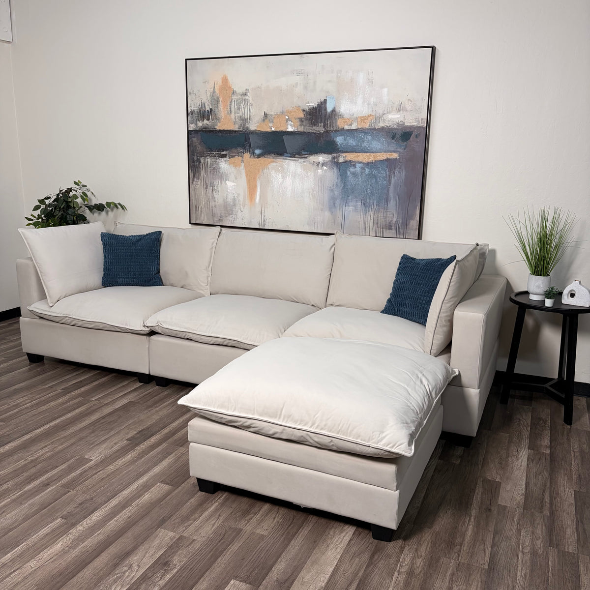 Sonoma Cloud 4-Piece Modular Sectional - Cream Velvet