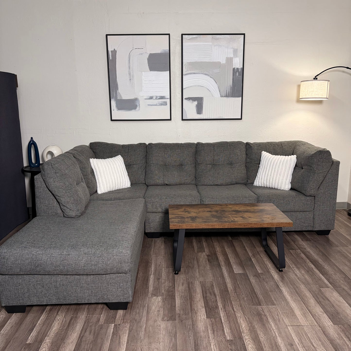 Gray Living Spaces Sectional