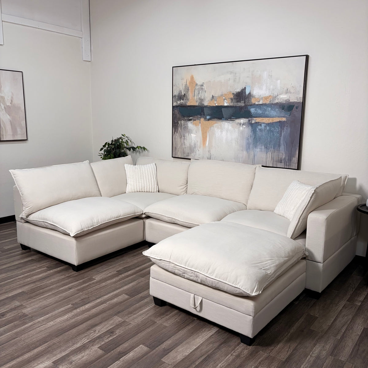 Sonoma Cloud 5-Piece Modular Sectional - Linen Sand