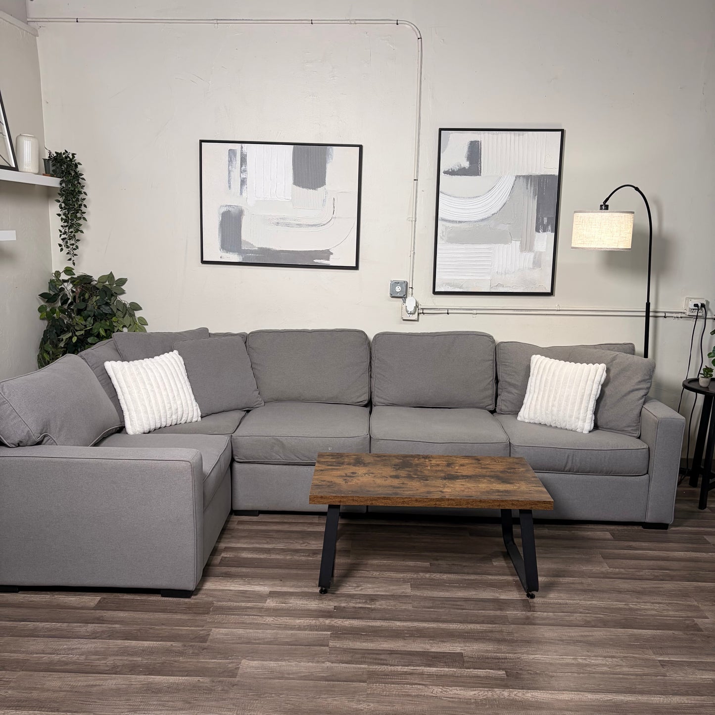 Gray 5 Piece Modular Sectional