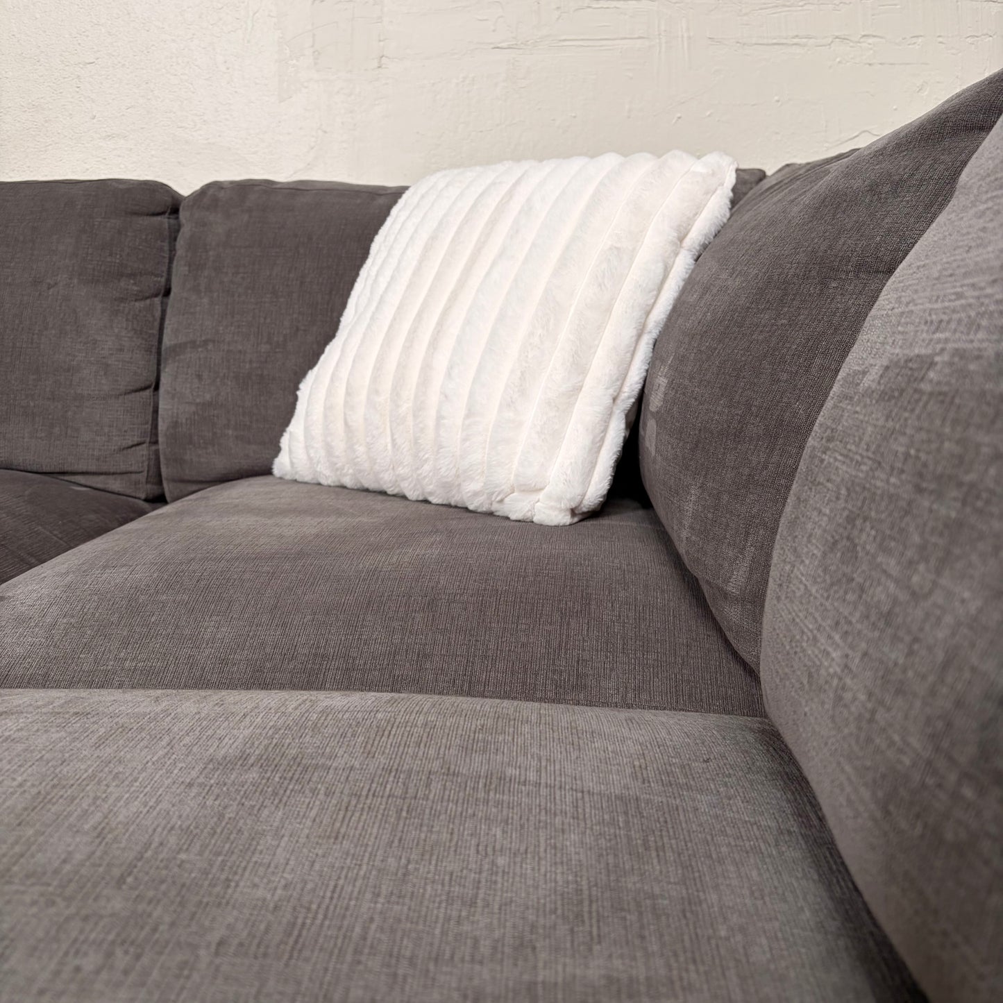 Gray Thomasville Sectional with Ottoman