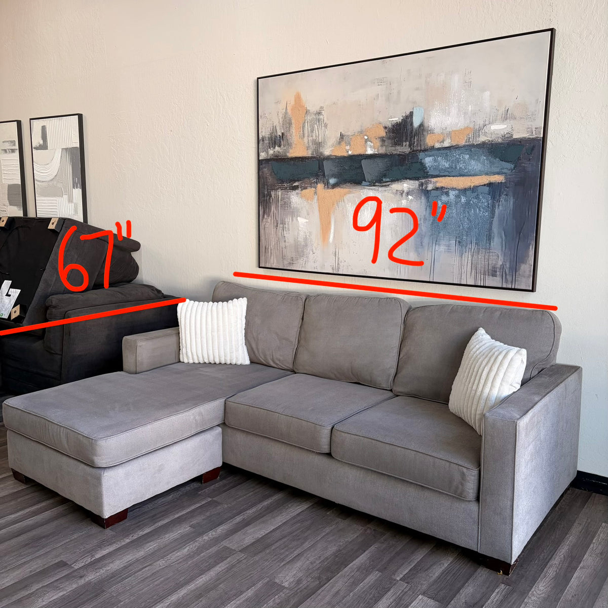 Living Spaces Gray Sectional