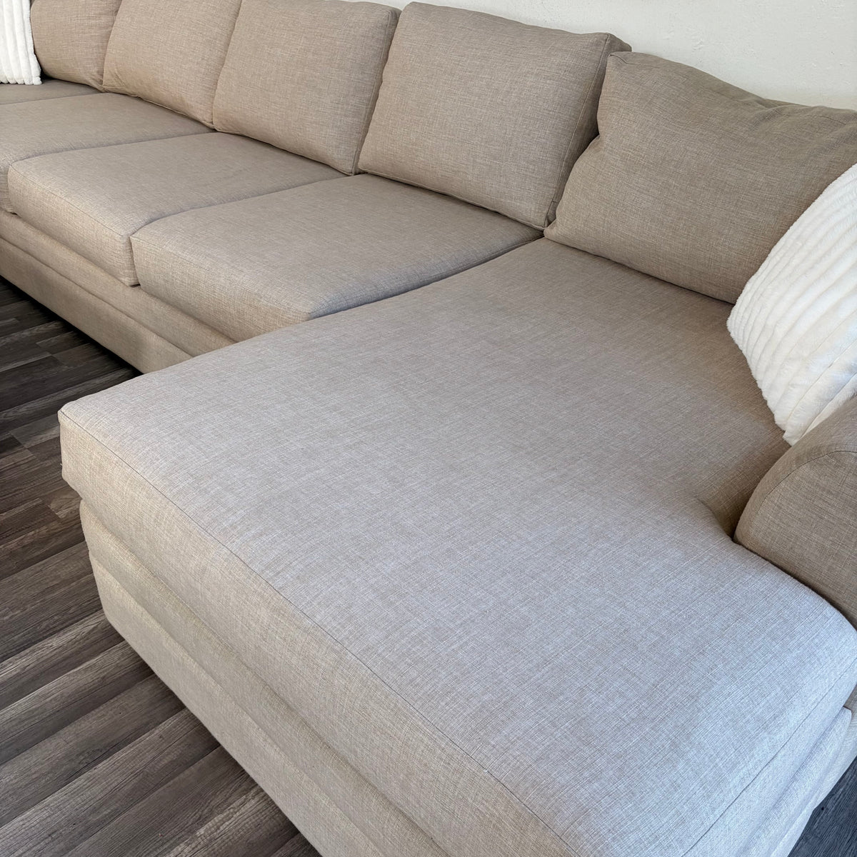 Oversized Beige U Shaped Sectional