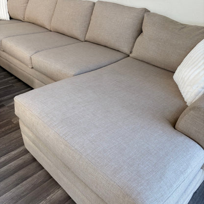 Oversized Beige U Shaped Sectional
