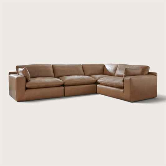 Belvedere 4-Piece Leather Modular Sectional