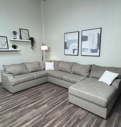 Living Spaces Oversized Beige Sectional