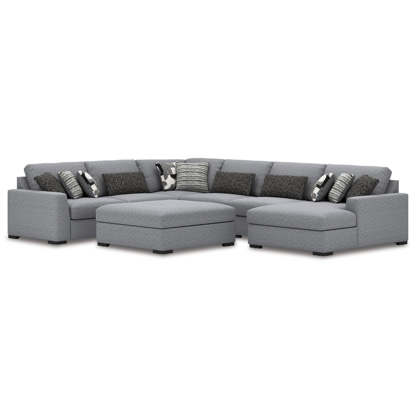 Muir 6 Piece Sectional with Chaise and Ottoman