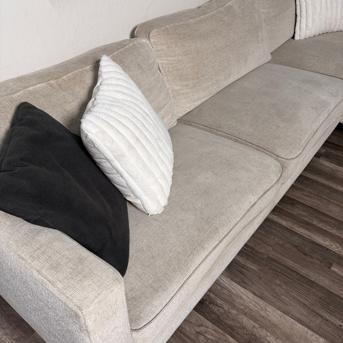 Living Spaces Beige Sectional