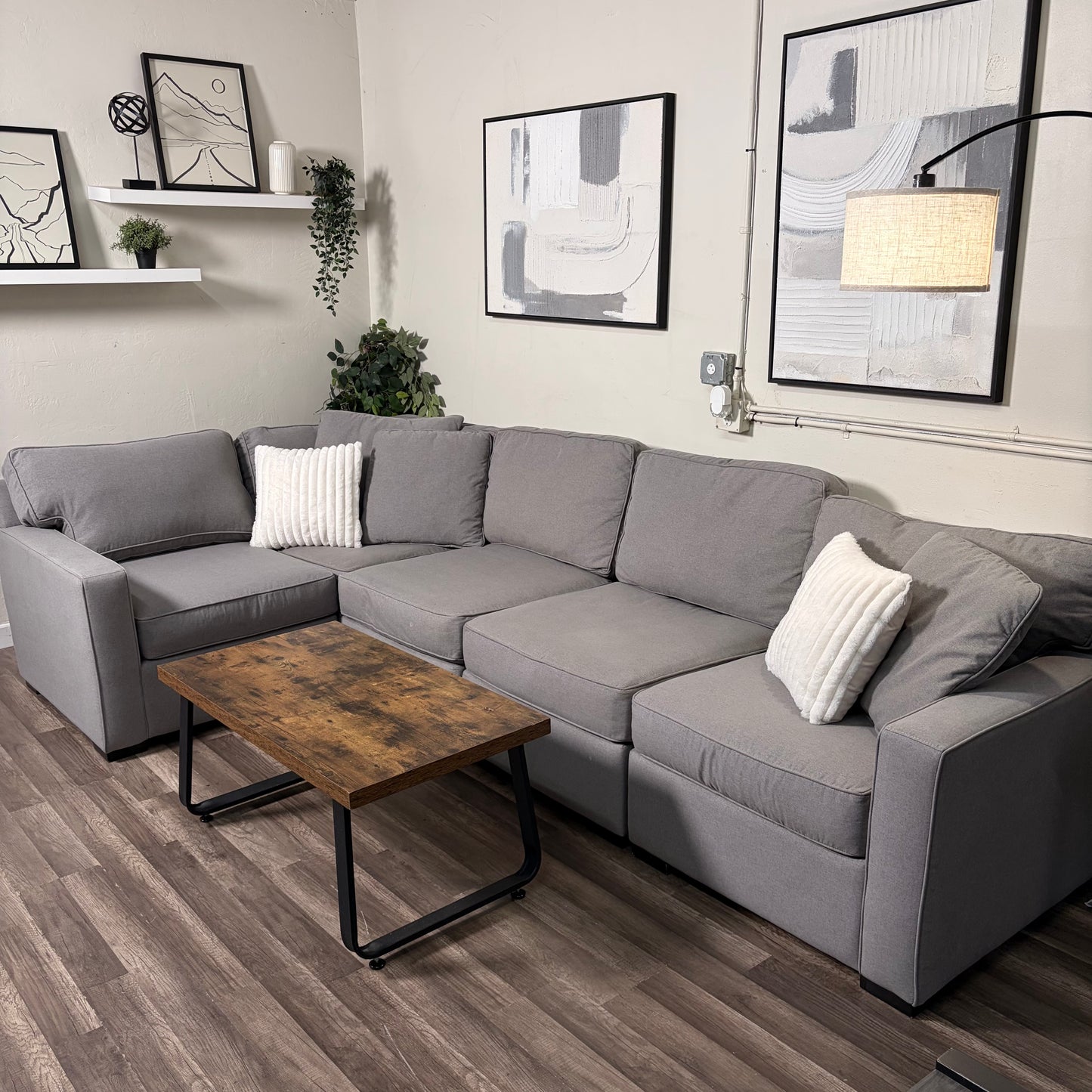 Gray 5 Piece Modular Sectional