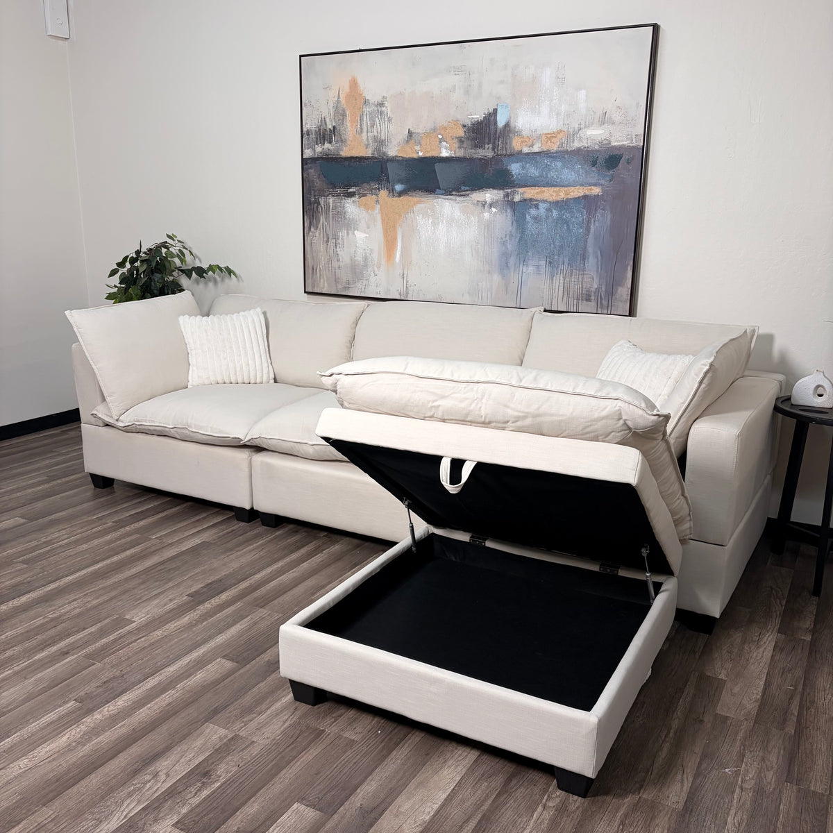 Sonoma Cloud 4-Piece Modular Sectional - Linen Sand