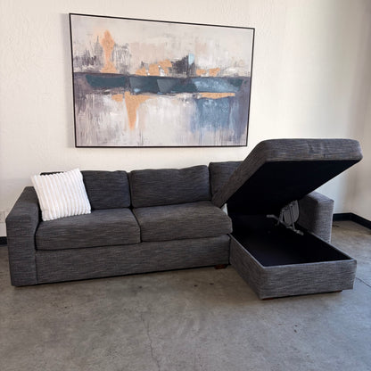 West Elm Sectional with Sleeper and Storage