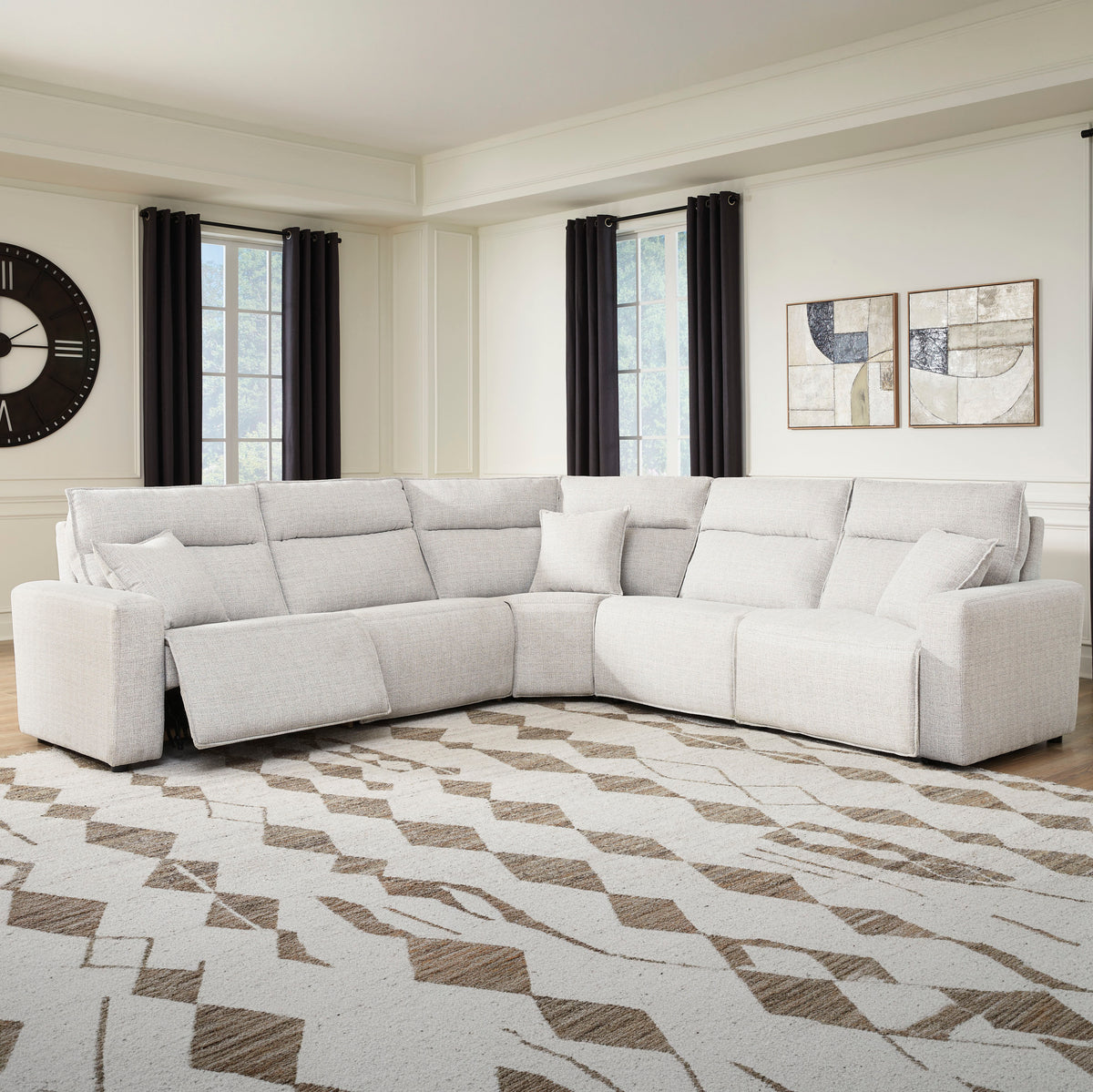 Maverick 5-Piece Dual Power Reclining Sectional