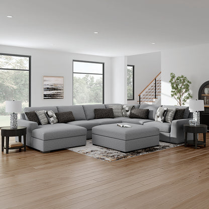 Muir 6 Piece Sectional with Chaise and Ottoman