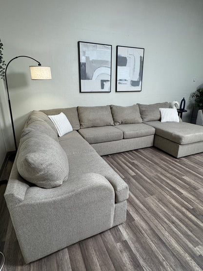 Living Spaces Oversized Beige Sectional