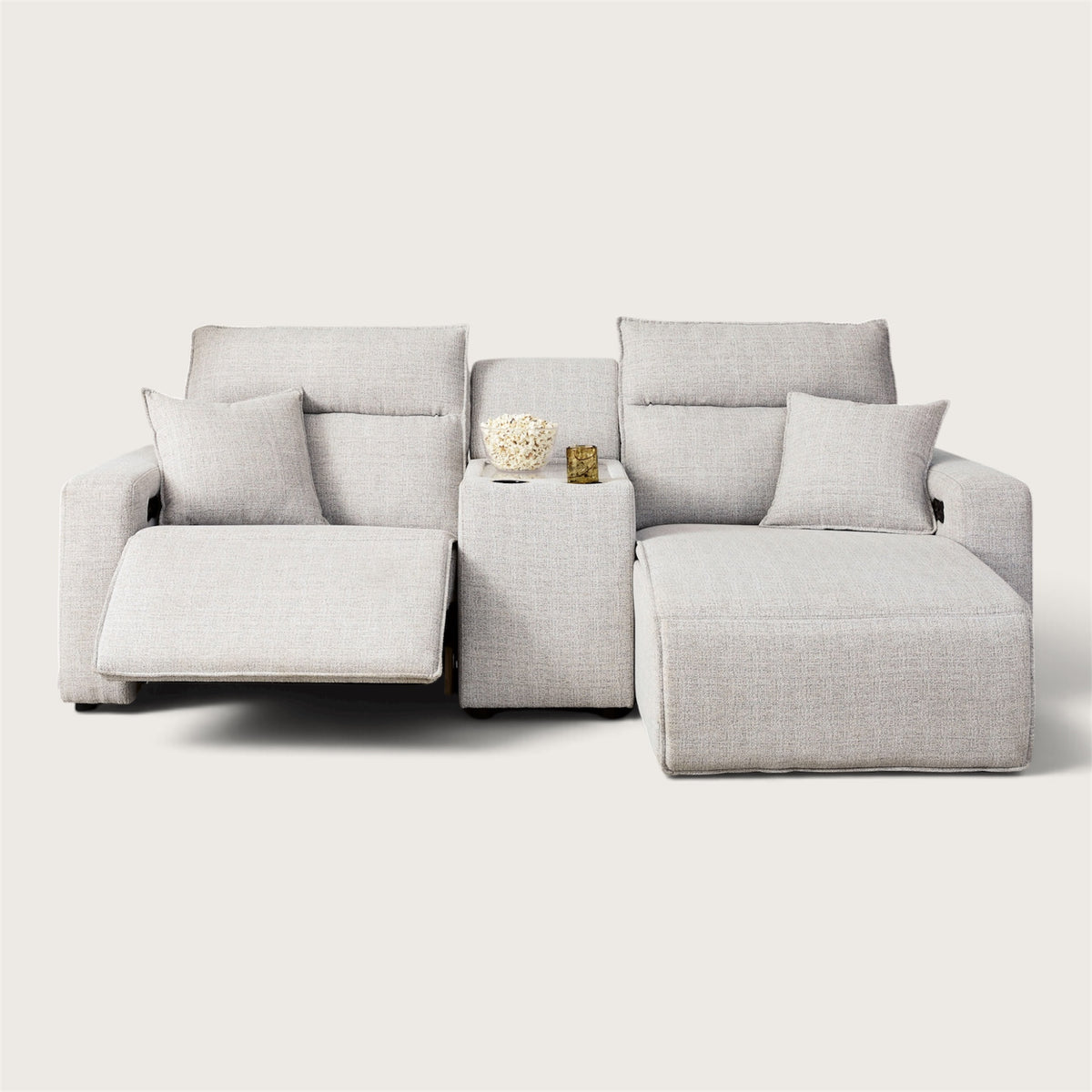 Maverick 3-Piece Power Reclining Sectional with Chaise and Console
