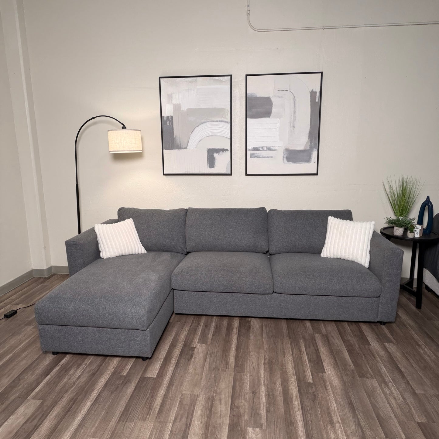 Ikea Finnala Gray Sectional with Storage