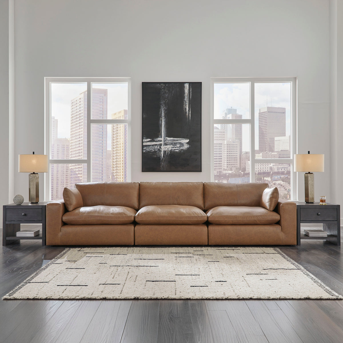 Belvedere 3-Piece Leather Modular Sofa