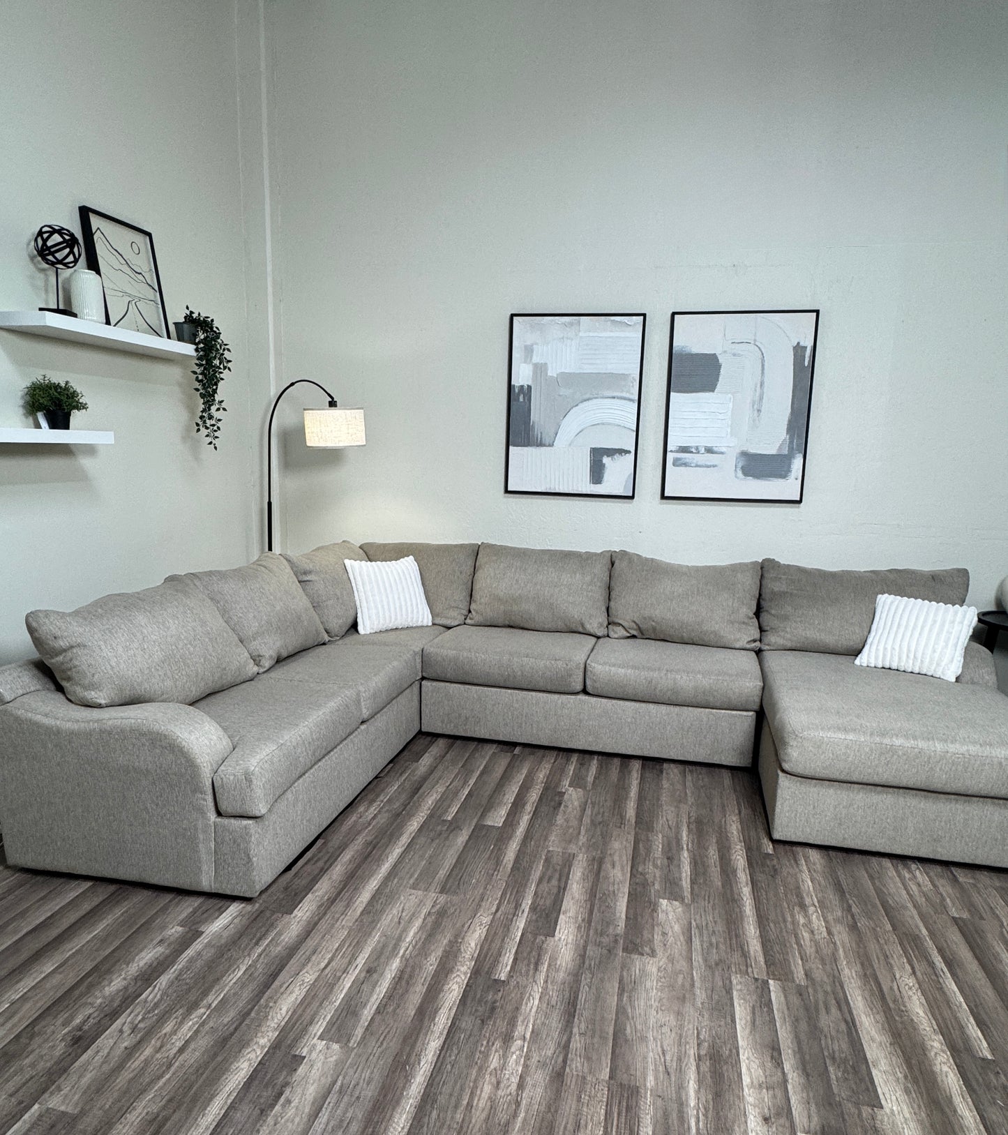 Living Spaces Oversized Beige Sectional