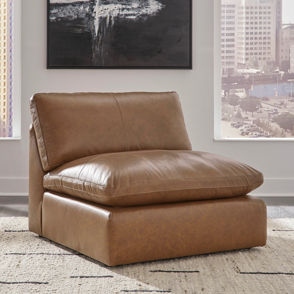Belvedere 4-Piece Leather Modular Sectional