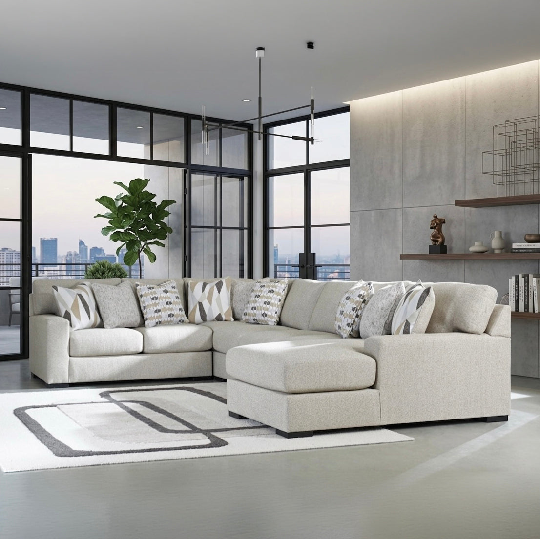 Trinity 5-Piece Sectional with Right Chaise