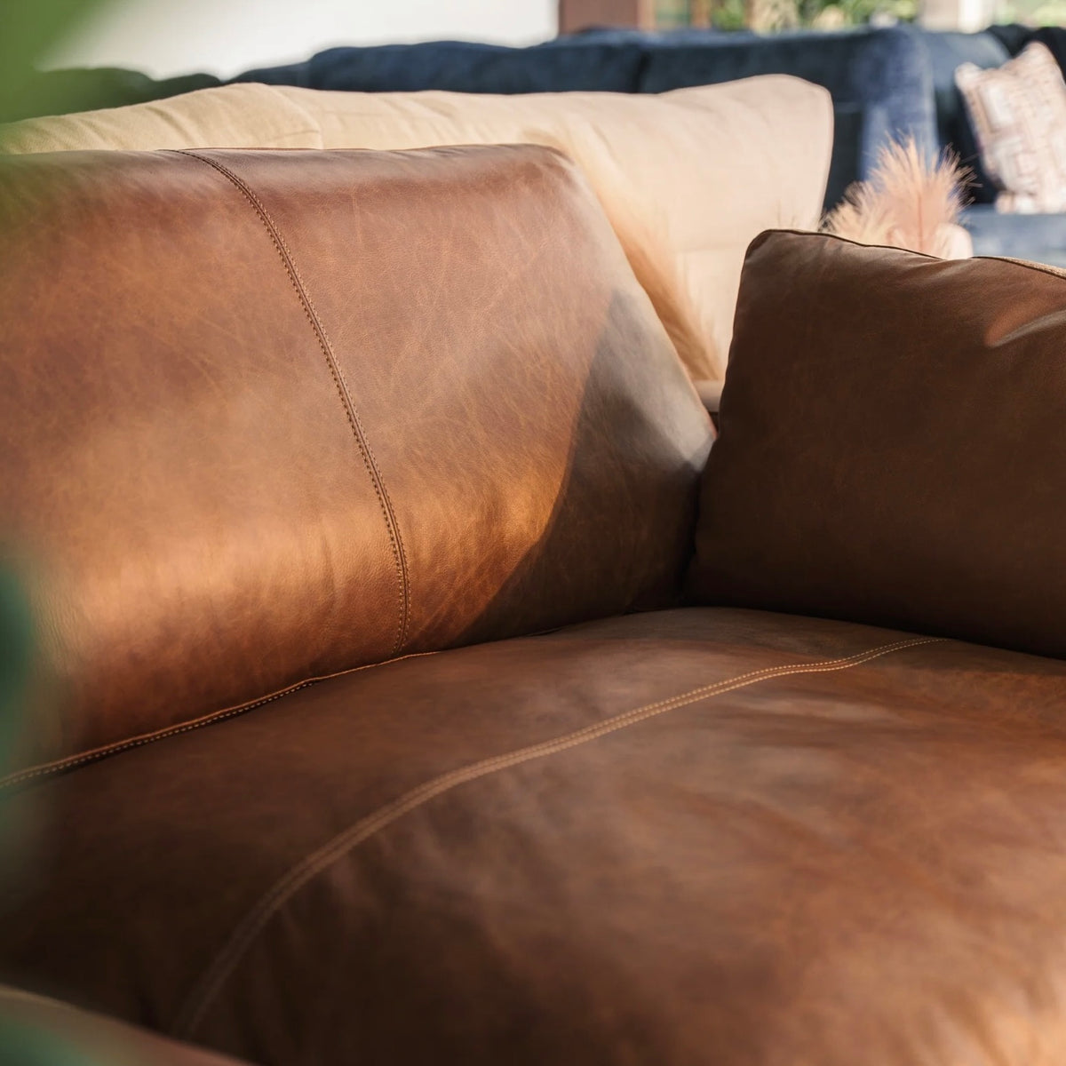 Belvedere 2-Piece Leather Modular Loveseat