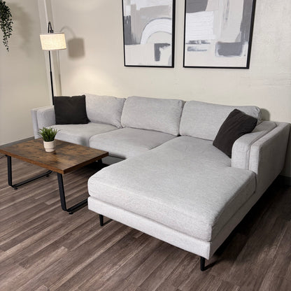 Living Spaces Light Gray Sectional