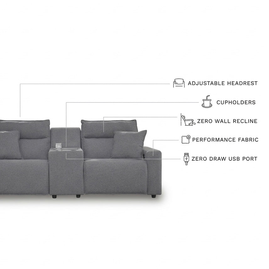 Maverick 3-Piece Dual Power Reclining Loveseat with Audio Console