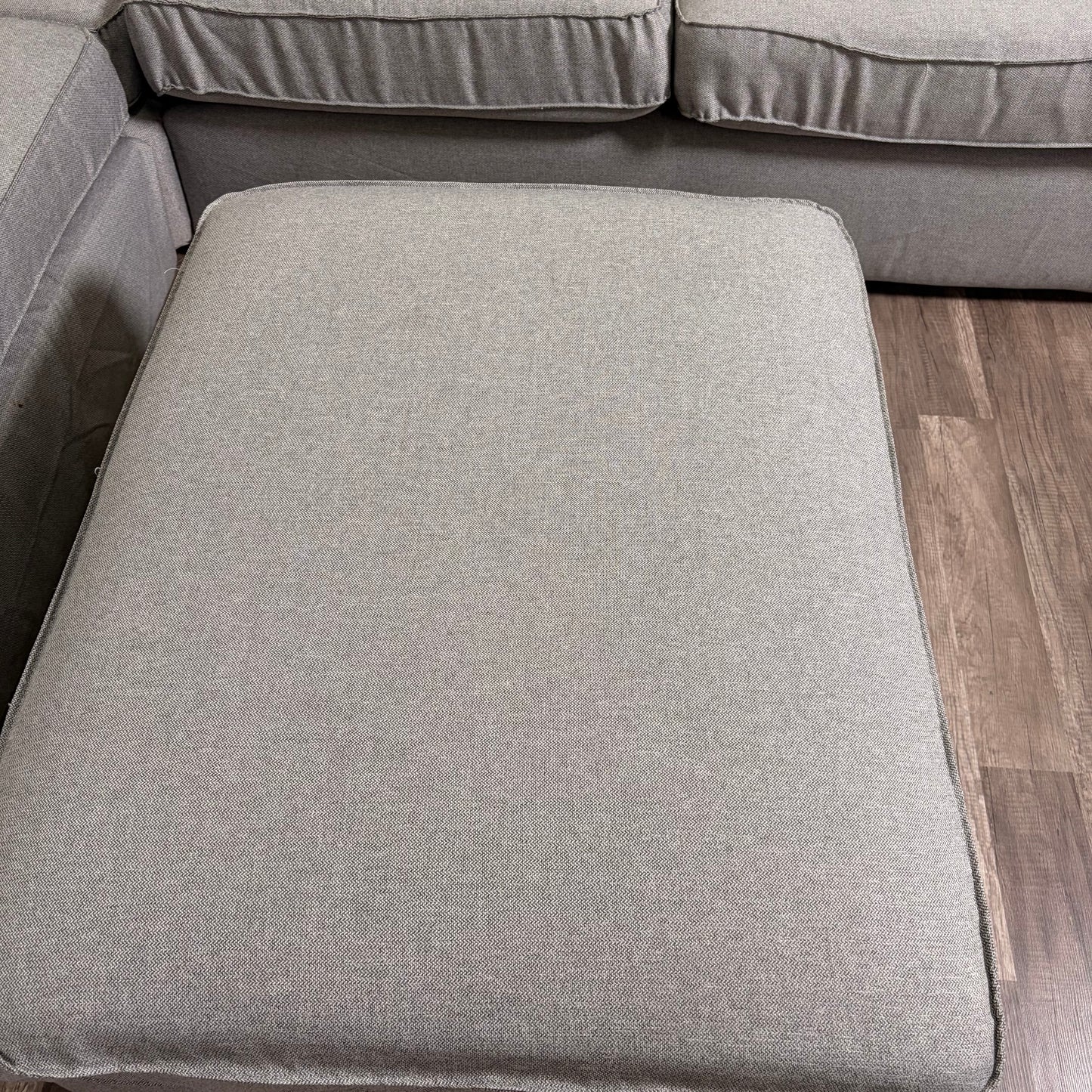 Ikea Gray L Shaped Sectional with Ottoman