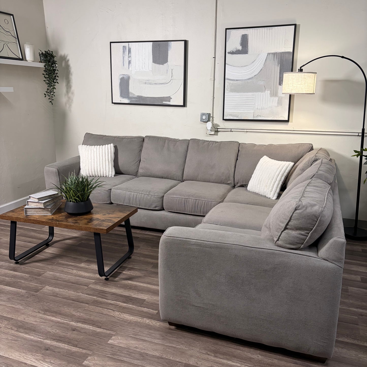 Gray L Shaped Sectional