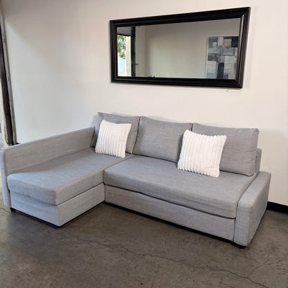 Ikea Friheten Light Gray Sectional with Sleeper and Storage