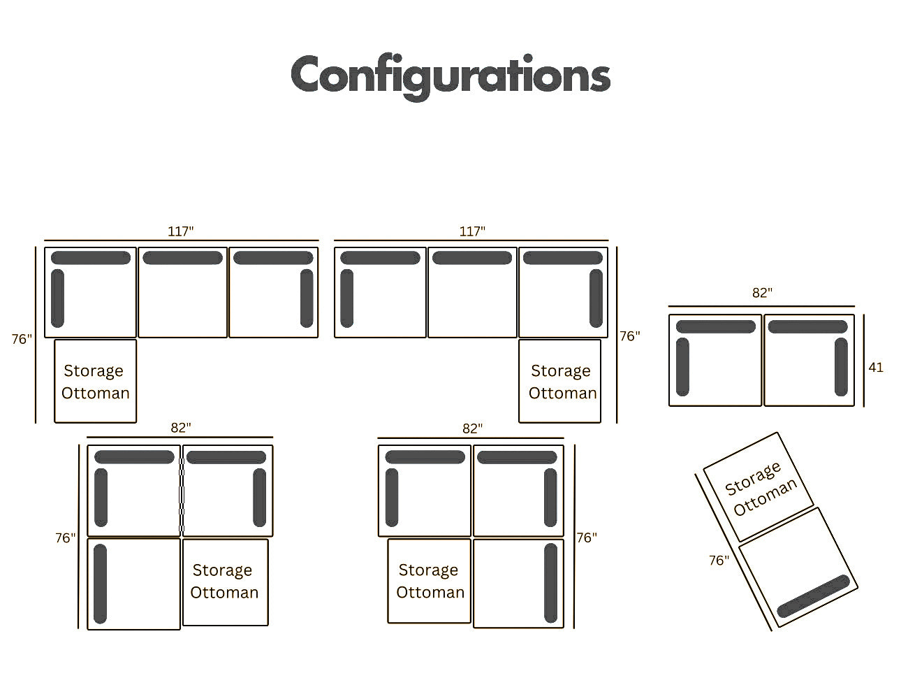 New In Box Cloud Boucle Modular Sectional - 4 Piece