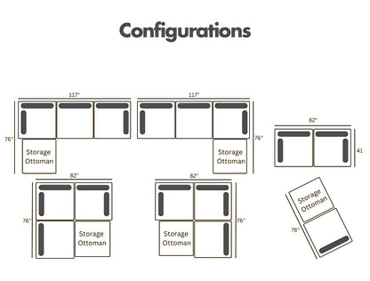 New In Box Cloud Boucle Modular Sectional - 4 Piece