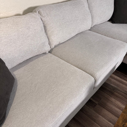Living Spaces Light Gray Sectional