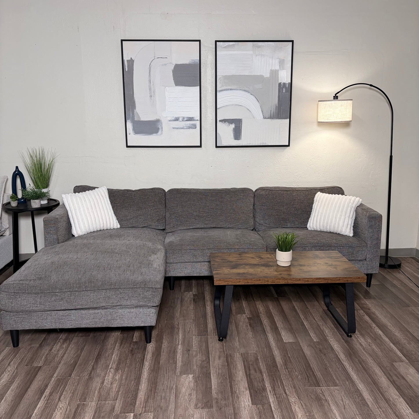 Gray L Shaped Sectional