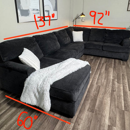 Dark Gray U Shaped Sectional