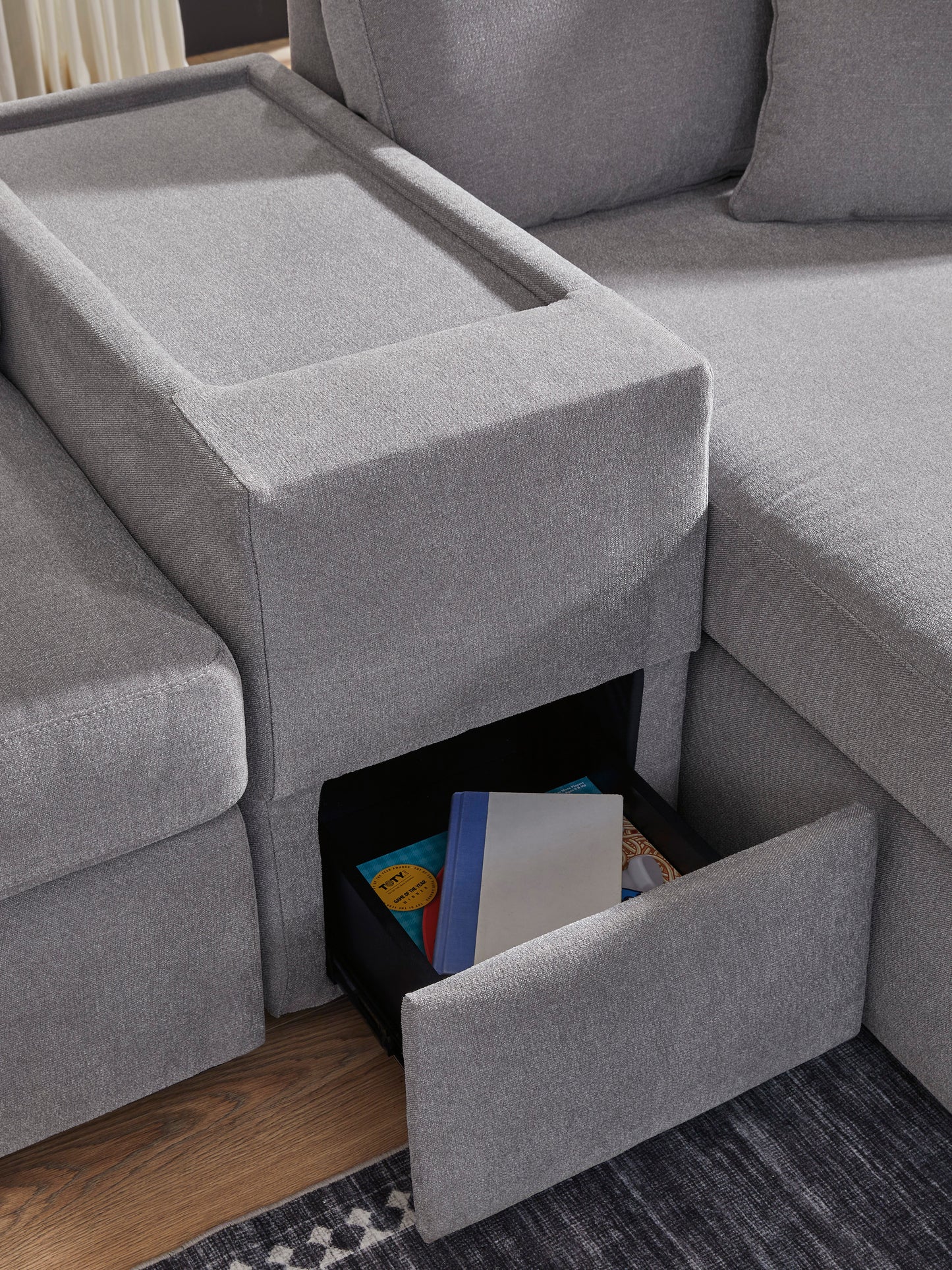 Carneros 6-Piece Modular Sectional with Storage Console