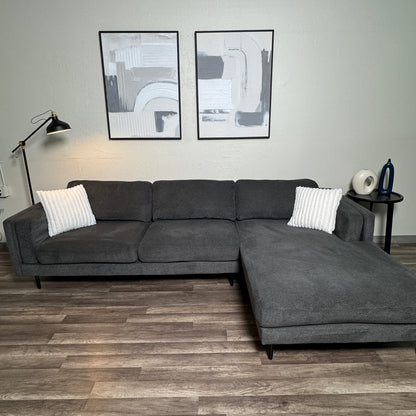 Living Spaces Dark Gray Sectional