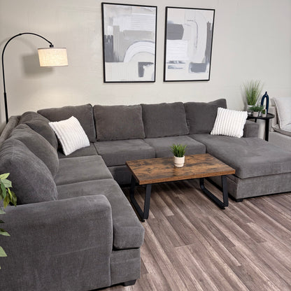 Living Spaces Gray U Shaped Sectional