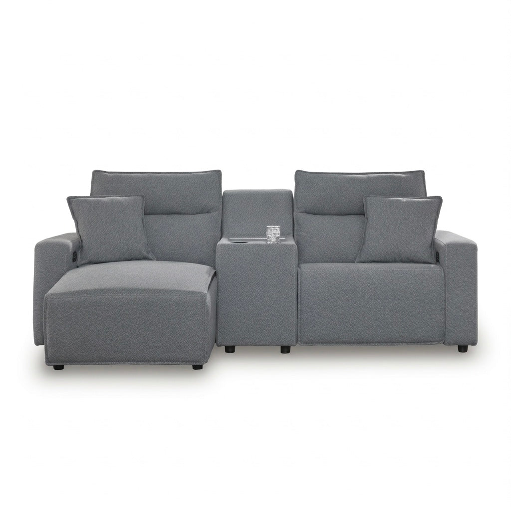Maverick 3-Piece Power Reclining Sectional with Chaise and Console