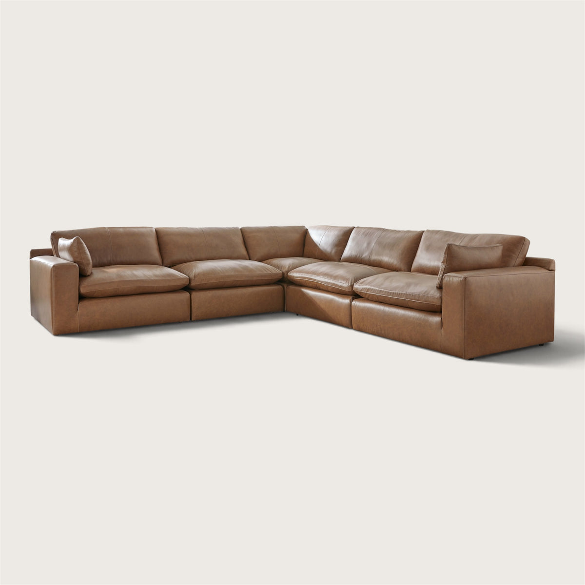 Belvedere 5-Piece Leather Modular Sectional