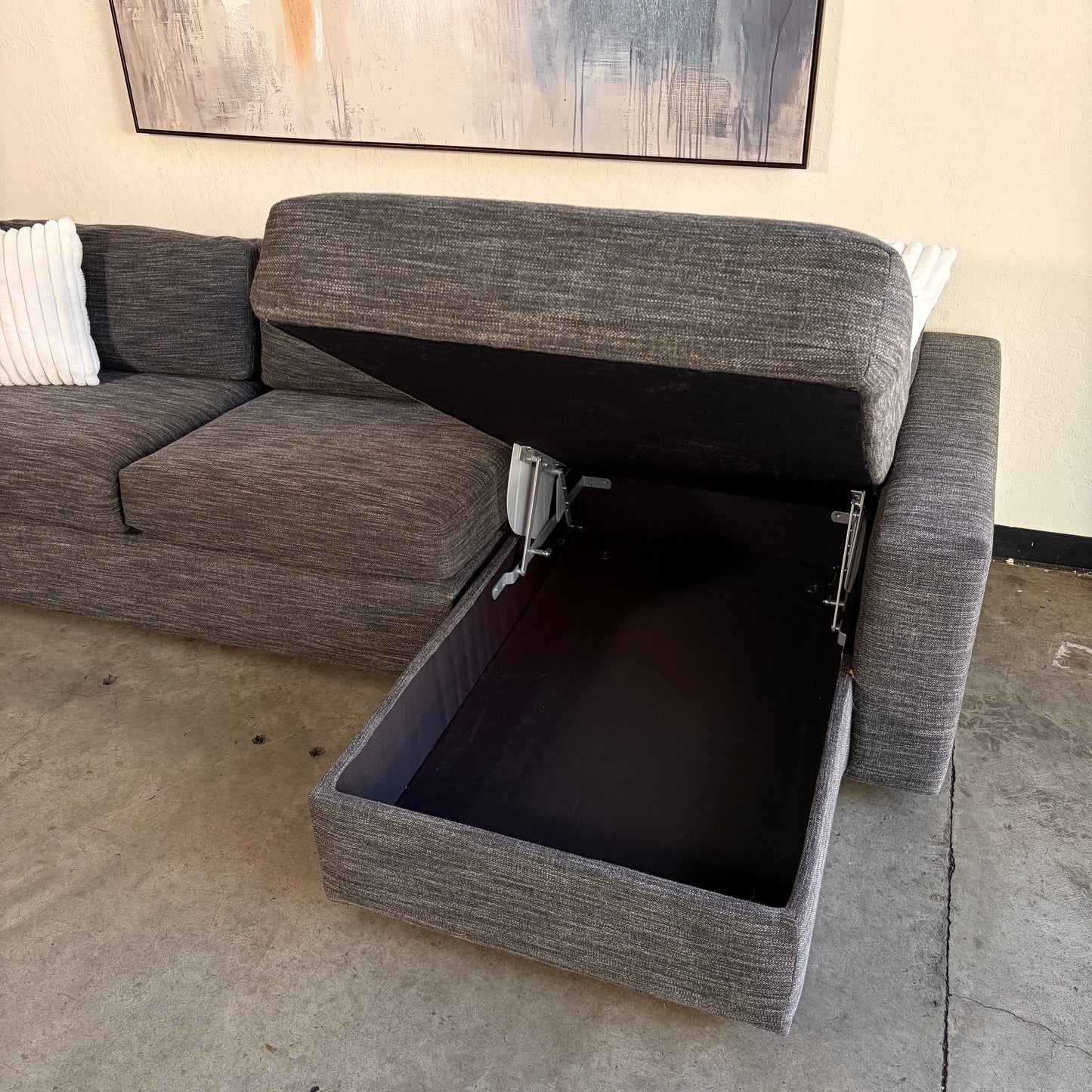 West Elm Sectional with Sleeper and Storage