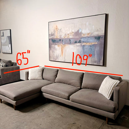 Room & Board Gray L Shaped Sectional