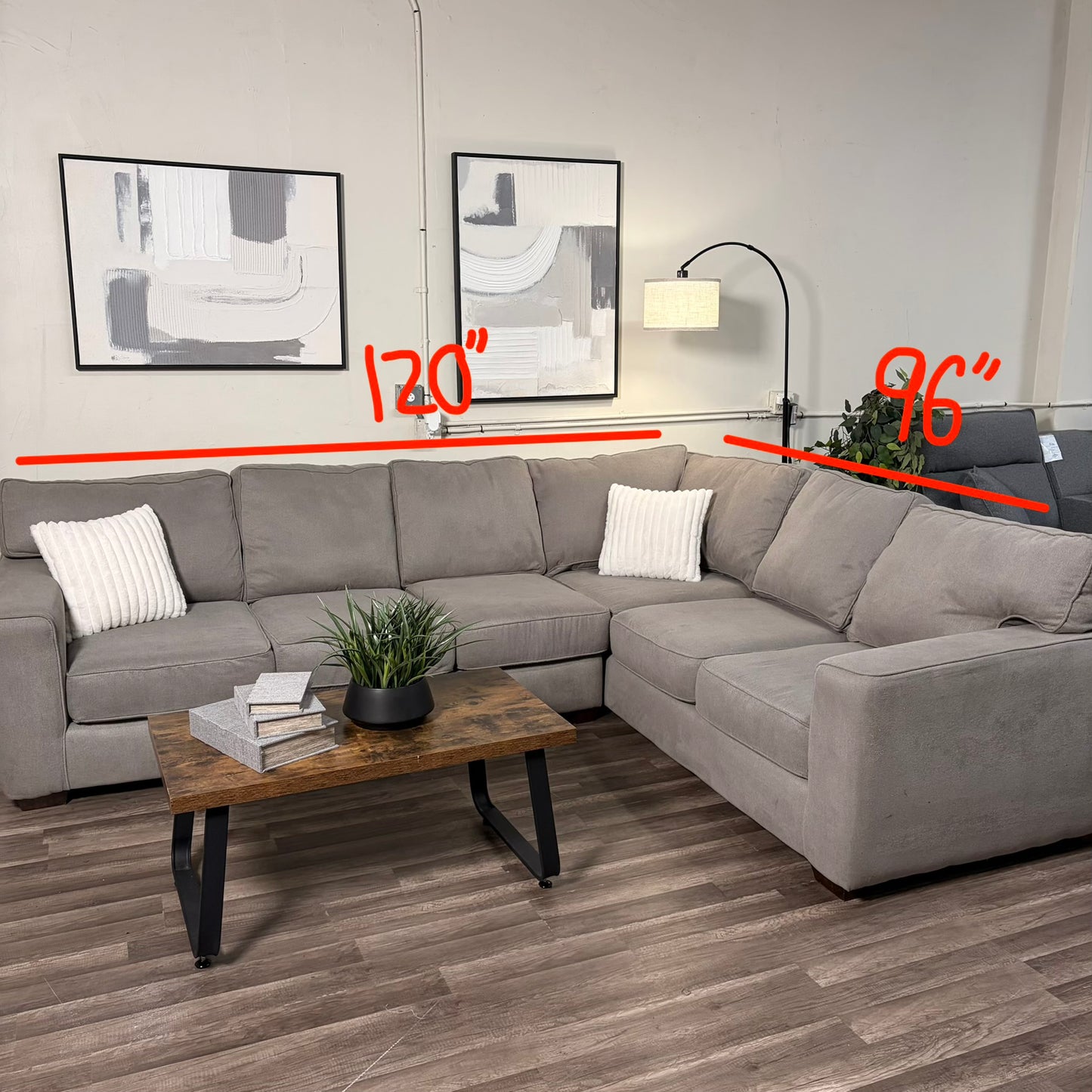Gray L Shaped Sectional