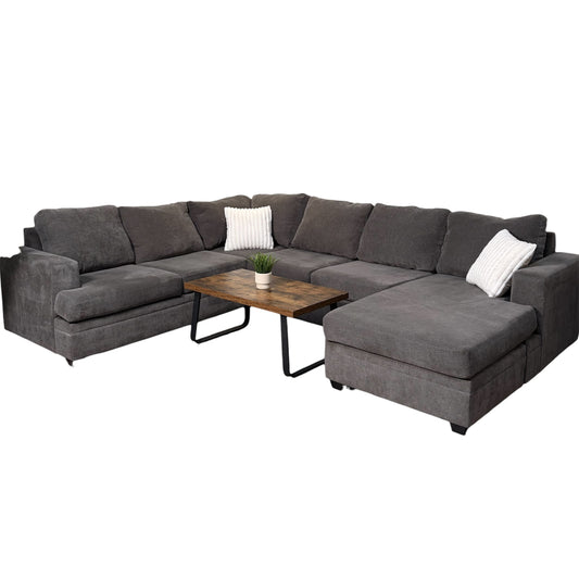 Living Spaces Gray U Shaped Sectional