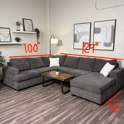 Living Spaces Gray U Shaped Sectional