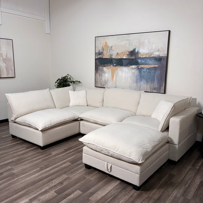 Sonoma Cloud 5-Piece Modular Sectional - Linen Sand