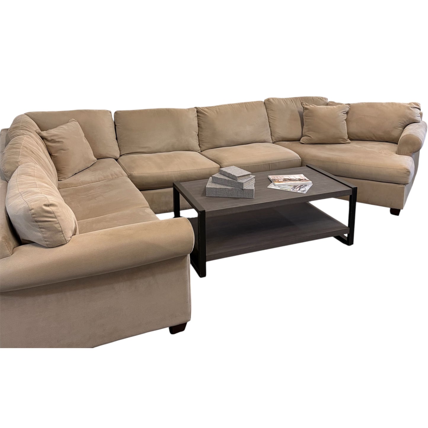 Mocha Beige 3 Piece Oversized U-Shaped Sectional