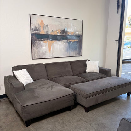Gray Sectional with Ottoman Storage